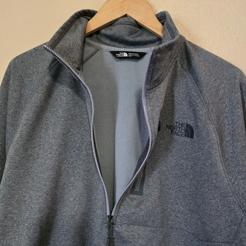 The North Face Mens Large Canyonlands 1/2 Zip Fleece Pullover Heather Grey